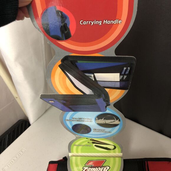 CASE IT NEW 2-IN-1 ORGANIZER Z-BINDER Z175, RED, 2- 1.25" BINDERS, HANDLE, STRAP - Picture 11 of 15